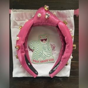 LIKE NEW Living Fully Co Limited edition pink Valentine’s headband and sticker